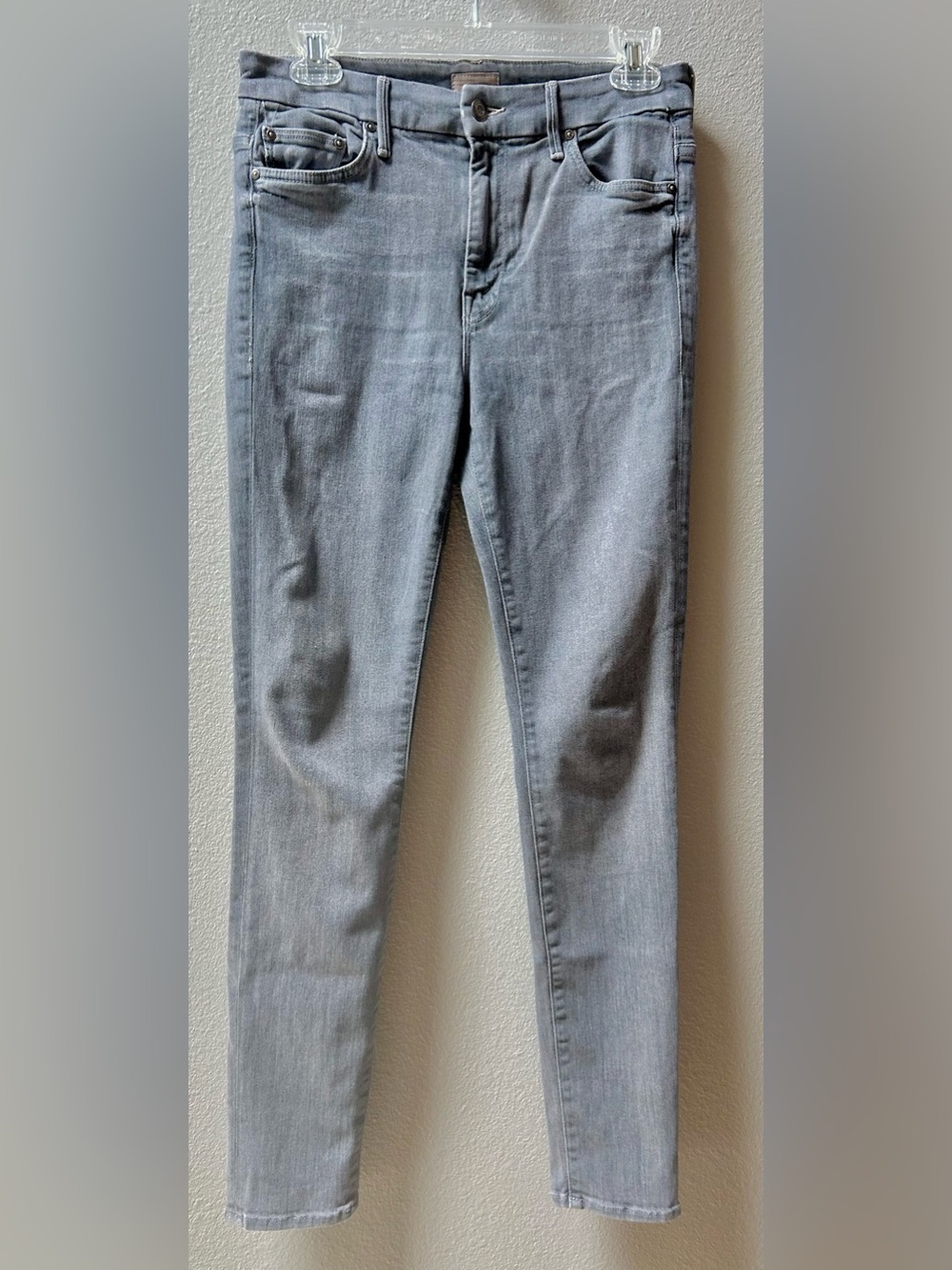 MOTHER The High Waisted Looker Gray Skinny Jeans 29 Makin’ The Grade USA